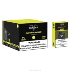 málnás limonádé IGNITE V60 vape toll 10 db - IGNITE vape Europe RV8DX23